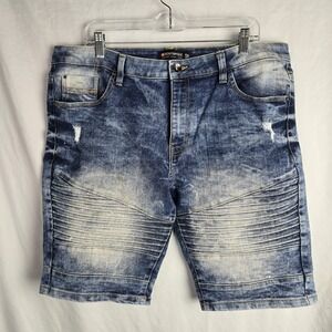 Southpole Jean Shorts Jorts Men 36 Slim Distressed Skater Y2K Grunge 90s Hip Hop